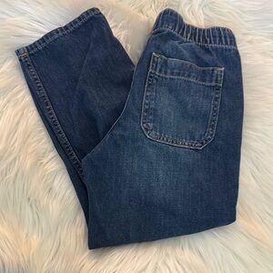 H&M Relaxed Blue Denim Jeans with Elastic Waistband